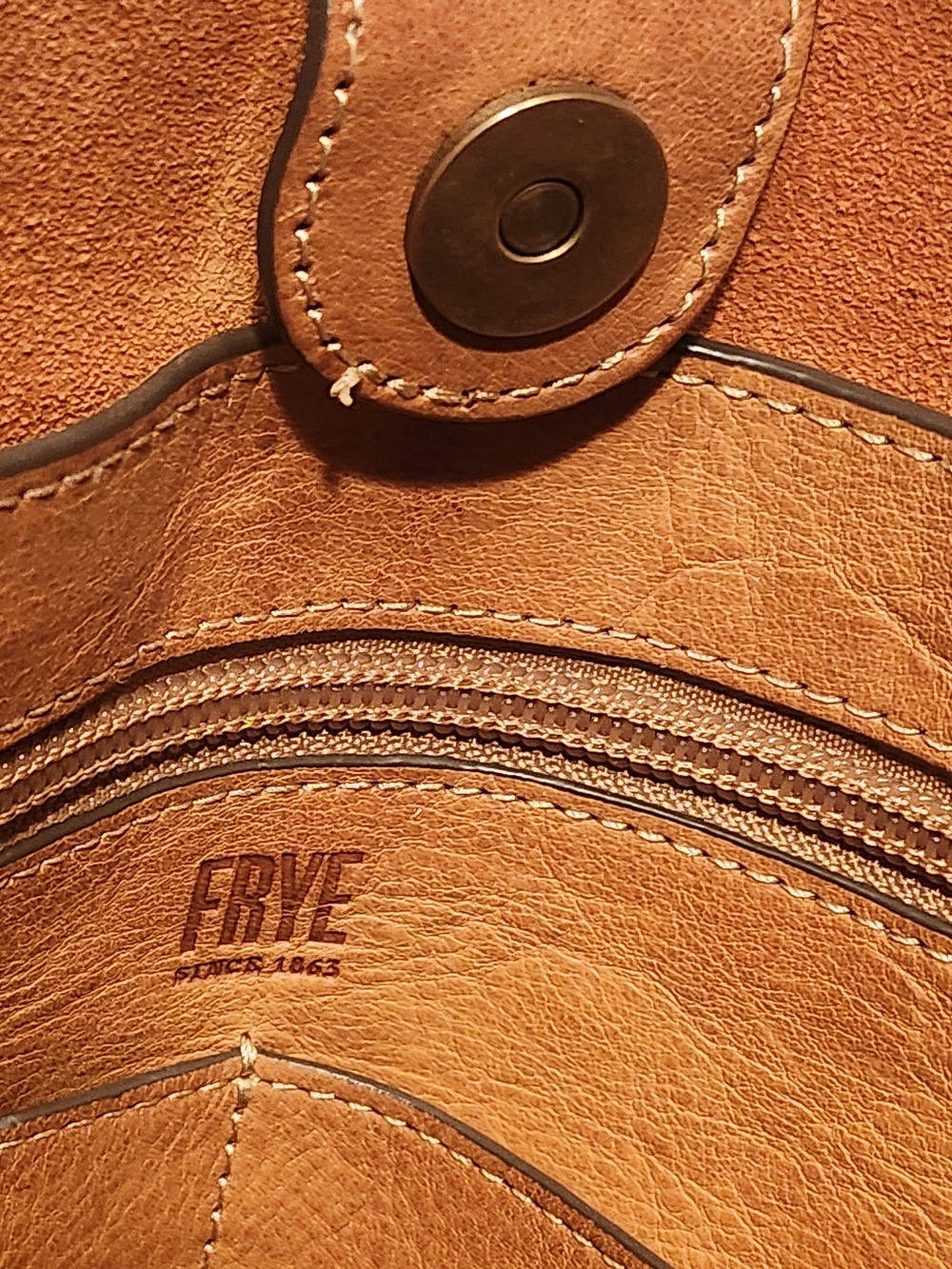 Frye Cognac Leather Tote Bag - Picture 9 of 9